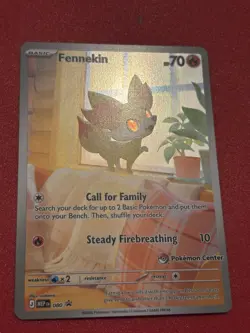 Pokemon TCG Fennekin Promo 080 Pokemon Center Stamped NM! - Image 1