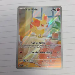 Pokemon TCG Fennekin 080 Promo Pokemon Center stamped - Image 1