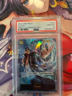 One Piece Card Game PRB-01 The Best Kuzan OP02-121 SEC English Alt Art PSA 10 - Image 1