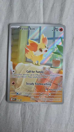 Pokemon TCG Fennekin 080 Promo Pokemon Center stamped - Image 1