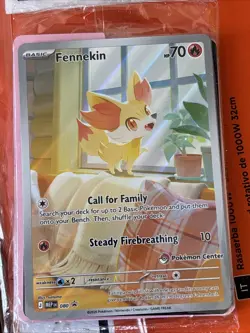 Pokemon TCG Fennekin 080 Promo Pokemon Center stamped - Image 1