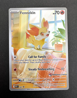 Fennekin MEP 080 Chaos Rising Promo Pokemon TCG Card - Pokemon Center Stamped - Image 1