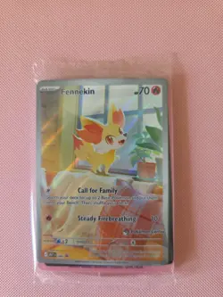 Pokemon TCG - Fennekin 080 Promo Holo - Pokemon Center Stamped - Image 1