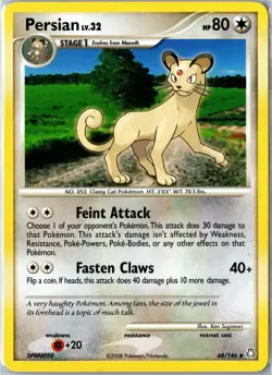 Pokemon Card - Persian 68/146 Legends Awakened Uncommon Lightly Played - Image 1