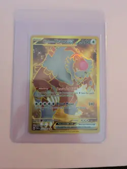 Pokemon TCG Twilight Masquerade Bloodmoon Ursaluna EX Hyper Rare Card 222/167 - Image 1