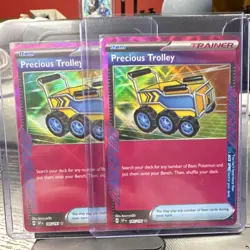 Pokemon Precious Trolley ACE SPEC Trainer Item SVP Holo Card Lot (2 Cards) - Image 1