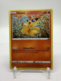 Pokemon TCG Victini McDonald's Promos 2022 Match Battle 5/15 Confetti Holo Card - Image 1