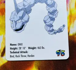 Vintage 1998 KFC Pokemon Onix Card (Ungraded) - Image 4
