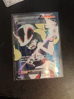 Pokemon Korrina Trainer Card 111/111 Full Art Holo XY Furious Fists HP - Image 3