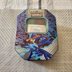 Legendary EX Collector's Tin Pokemon TCG Case Storage- Protection Sleeves, Cards - Image 1