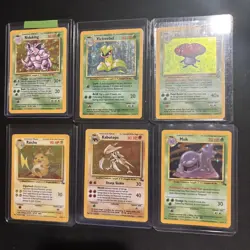 Pokemon Vintage Holo 6 Card Lot WOTC 1999 - Image 1
