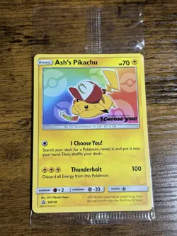 SEALED Pokemon Ash's Pikachu SM108 Black Star "I Choose You" Promo Card TCG SM - Image 1