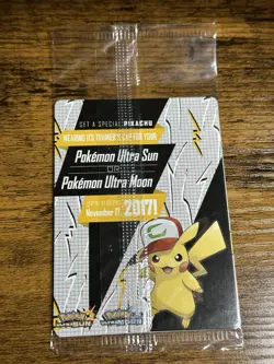 SEALED Pokemon Ash's Pikachu SM108 Black Star "I Choose You" Promo Card TCG SM - Image 2