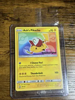SEALED Pokemon Ash's Pikachu SM108 Black Star "I Choose You" Promo Card TCG SM - Image 3