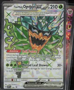 Teal Mask Ogerpon ex Ultra Rare SV: Scarlet & Violet Promo Cards 166 NM - Image 1
