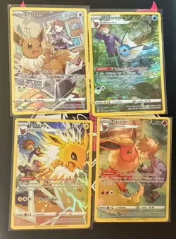Eevee Flareon Vaporeon Jolteon Trainer Gallery Set - TG01 TG02 TG04 TG11 PTCG - Image 1