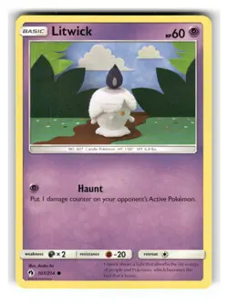 Litwick 101/214 Common Lost Thunder Pokemon Lightly Played - Image 1