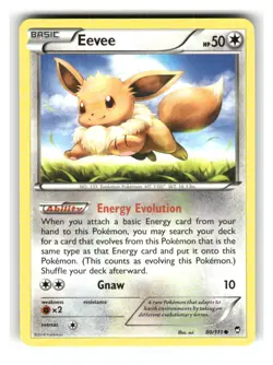 Eevee 80/111 Common Furious Fists Pokemon Lightly Played - Image 1