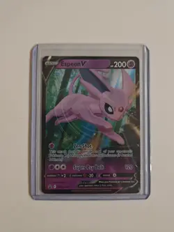 Espeon v SWSH201 Pokemon TCG Sword & Shield Promo Holo Card NM Condition - Image 1