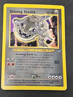 Pokemon TCG Shining Steelix 112/105 Neo Destiny Holo Unlimited English - Image 1