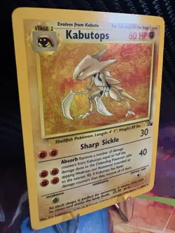 1999 Pokemon Fossil Kabutops Holo Rare 9/62 MP Moderately Played WOTC Vintage - Image 4
