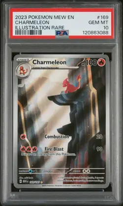 2023 POKEMON CHARMELEON #169 ILLUSTRATION RARE 151 ENGLISH PSA 10 - Image 1