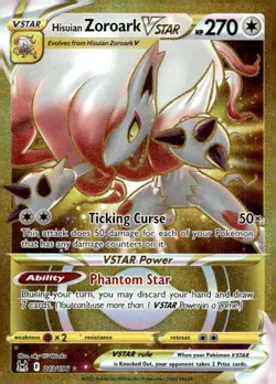 Hisuian Zoroark VSTAR 213/196 Secret Rare Lost Origin Pokemon Lightly Played - Image 1