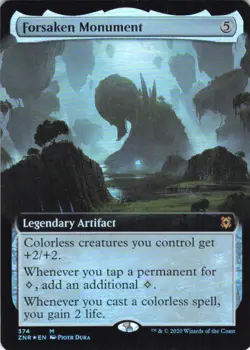 MTG Forsaken Monument (Extended Art) (374) | NM Foil | Zendikar Rising (ZNR) - Image 2