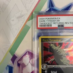 Pokemon Dark Tyranitar EX Team Rocket Returns Reverse Holo Rare #19 PSA 8 - Image 2