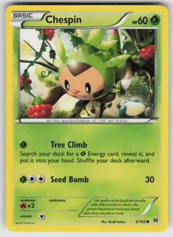 Chespin 9/162 Common BREAKthrough Pokemon Lightly Played - Image 1