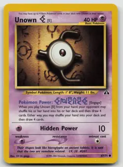 Unown [E] 67/75 Common Neo Discovery Pokemon Unlimited Lightly Played - Image 1