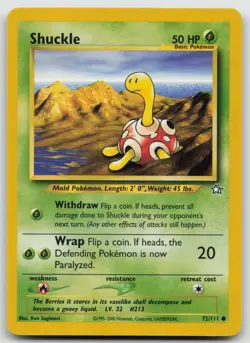 Shuckle 72/111 Common Neo Genesis Pokemon Unlimited Lightly Played - Image 1