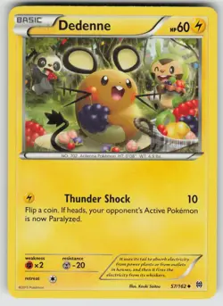 Dedenne 57/162 Uncommon BREAKthrough Pokemon Lightly Played - Image 1