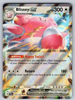 Blissey ex 134/167 Holo Double Rare Twilight Masquerade Pokemon Near Mint - Image 1