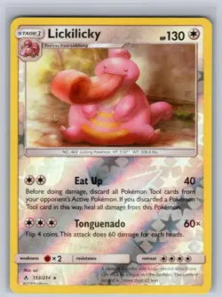 Lickilicky 153/214 Reverse Holo Rare Unbroken Bonds Pokemon NM - LP - Image 1