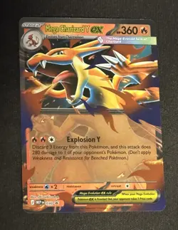 Pokemon Mega Charizard Y ex 030 Mega Evolution Holo Black Star Promo Near Mint - Image 1
