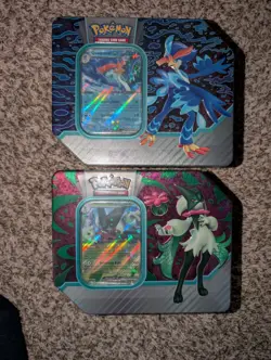 Pokemon Paldea Partners Tin- Meowscarda EX & Quaquaval EX NEW, FACTORY SEALED - Image 1