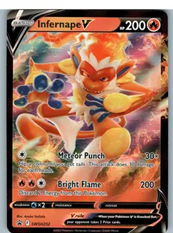 Infernape V SWSH252 Holo Promo Sword & Shield Promo Pokemon Near Mint - Image 1
