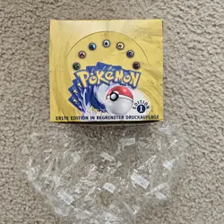 1999 Pokemon GERMAN 1st Edition Base Set Booster Box Display OPENED EMPTY W/wrap - Image 1