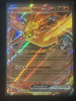 Pokemon TCG Team Rocket’s Moltres ex 31/182 Holo From Destined Rivals￼￼ - Image 1