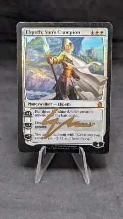 Elspeth, Sun's Champion FOIL - MTG Magic - Theros - Signed by Artist - HP - Image 1