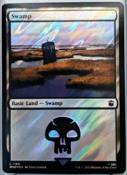 MTG TARDIS In Swamp (Surge Foil) #1160 Universes Beyond: Doctor Who Near Mint NM - Image 1
