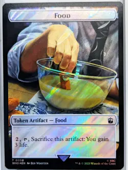 MTG Universes Beyond: Doctor Who - Alien Rhino\Food Token (Surge Foil) NM - Image 2