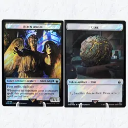 MTG Alien Angel\Clue Token (Surge Foil) Universes Beyond: Doctor Who NM - Image 1
