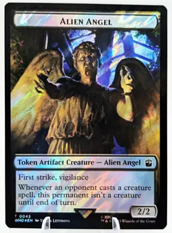MTG Alien Angel\Clue Token (Surge Foil) Universes Beyond: Doctor Who NM - Image 2