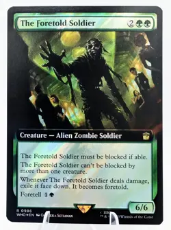 MTG The Foretold Soldier (Surge Foil - EA) #986 Universes Beyond: Doctor Who NM - Image 1