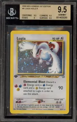 Pokemon Lugia Neo Genesis 1st Edition Holo Rare #9 BGS 9.5 Gem Mint - Image 1