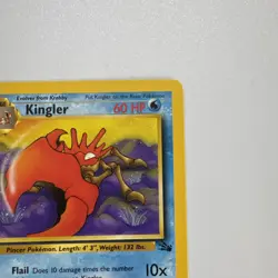 1st Edition Kingler 38/62 - Fossil - Pokemon, 1999 Vintage NM - Image 3