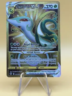 2022 Pokemon TCG Silver Tempest Serperior VSTAR #210/195 Gold Secret Rare - Image 1