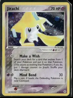 2004 Pokemon EX Hidden Legends #8 Jirachi Holo - Image 1